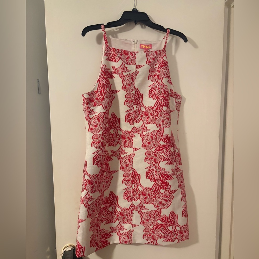 THML Cream Dress with Red Floral Halter